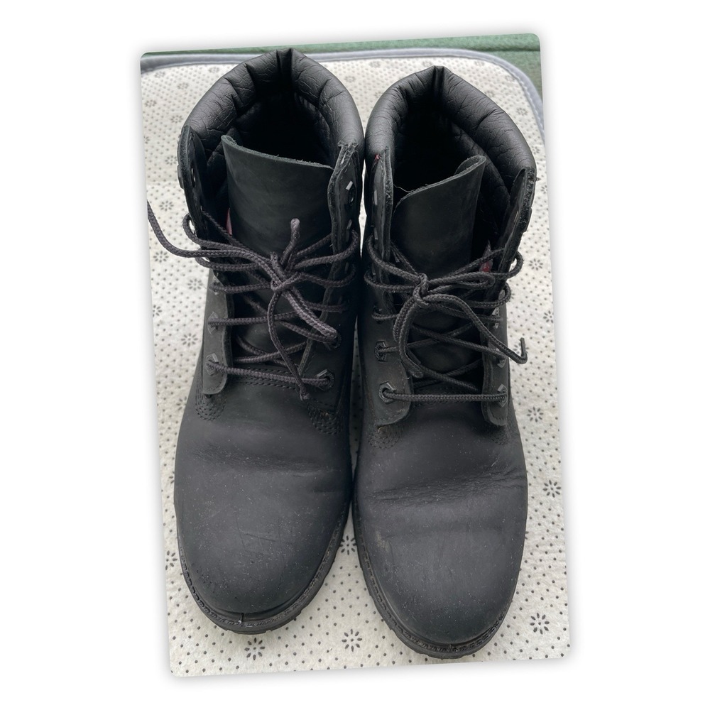 Timberland Ortholite Leather Waterproof Boots Black 7.5M Womens A3340